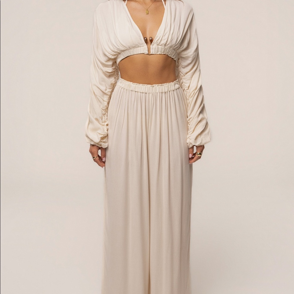 NWT Jluxlabel Cream Pant Set